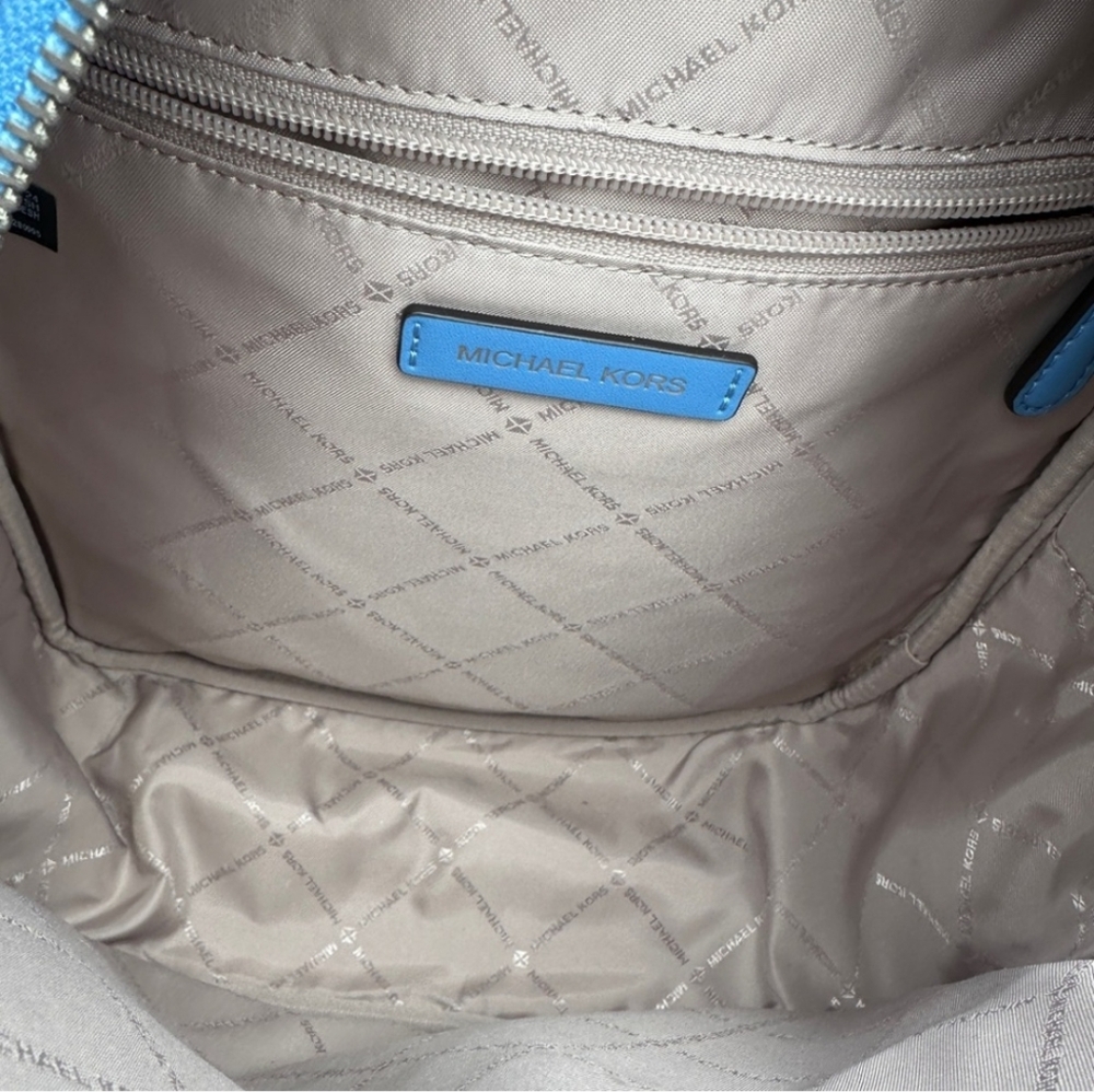 Michael Kors 3fer Backpack Jet Set Blue With MK Dust Bag And Wallet 3-fer - Picture 11 of 16